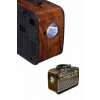 VipMarketim Nostaljik Görünümlü Ahşap Radyo TF SD USB Girişli Led Fener Işıklı