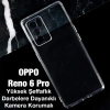 VipMarketim OPPO Reno 6 Pro Kılıf Kamera Korumalı Ultra İnce Şeffaf Silikon Kılıf-(5775)