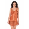 VipMarketim  Oranj Kısa Saten Gecelik