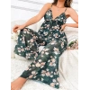 VipMarketim  Özel Tasarım Büyük Beden Çiçek Desenli Bol Kesim 2li Pijama Takımı