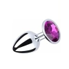 VipMarketim Paslanmaz Çelik Anal Plug Tıkaç Mor Taşlı