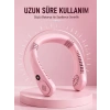 VipMarketim Pembe Boyun Fanı Sessiz Çalışan USB Şarjlı Taşınabilir Kişisel Serinletici
