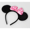 VipMarketim Pembe Fiyonklu Minnie Mouse Tacı Mini Kulak