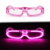 VipMarketim Pembe LED Işıklı Parti Gözlüğü 3 Modlu – Glow & Gece Eğlence Gözlüğü