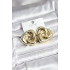 VipMarketim Pirinç Gold Renk Geometrik Vintage Kadın Küpe 5886