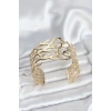 VipMarketim Pirinç Gold Renk Vintage Model Kadın Bileklik 5886