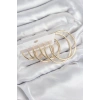 VipMarketim Pirinç Halka Model Gold Renk Kadın Set Küpe 5886