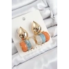 VipMarketim Pirinç Karışık Renk Vintage Model Kadın Küpe 5886