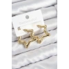 VipMarketim Pirinç Yıldız Model Gold Renk Kadın Küpe 5886