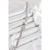 VipMarketim Pirinç Zirkon Taşlı Yonca Model Gümüş Renk Kadın Bileklik 5886