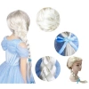 VipMarketim Platin Altın Dore Renk Karlar Ülkesi Elsa Frozen Peruğu Çocuk Boy