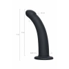 VipMarketim POPO Pleasure  Serpens Anal yapay penis S Virajlı, Silikon, siyah, 13 cm