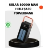 VipMarketim Powerbank Hızlı Şarj Solar Güneş Enerjili Çok Girişli