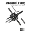 VipMarketim Profesyonel Ayarlı Daire Kesici Panç Seti (30-120mm) - Tungsten Çelik Uçlu Hassas Delme Seti