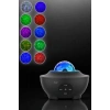 VipMarketim Projektör Yıldız Gece Lambası Disko Topu Bluetooth Bağlantılı Taşınabilir Şarjlı
