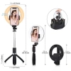 VipMarketim PULUZ 6.3 inch 16cm Ring LED Canlı Yayın Bluetooth Tripod Vlogging Selfie Light-(5775)