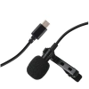VipMarketim PULUZ Type-C Profesyonel Telefon Youtuber Yaka Mikrofonu 1.5m-(5775)