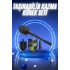 VipMarketim Pusulalı Katlanabilir Kazma Kürek Kamp Seti Kamp Küreği Portatif Çantalı