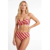 Vipmarketim Renkli Straplez Yüksek Bel Bikini Takımı