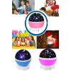 VipMarketim Renkli Yıldızlı Gökyüzü Projeksiyon Gece Lambası Pilli ve USB Kablolu