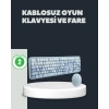 VipMarketim Retro Daktilo Stilli Kablosuz Klavye Mouse Seti – Sessiz ve Şık
