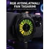 VipMarketim RGB Fan Aydınlatmalı Sessiz Çalışan Telefon Soğutucu