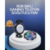 VipMarketim RGB LED Telefon Soğutucu Fan Yüksek Hızlı Soğutma Oyuncu Cooler