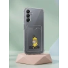 VipMarketim Samsung Galaxy A16 Boş Yapma Muz Detaylı Kart Bölmeli Şeffaf Telefon Kılıfı