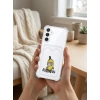 VipMarketim Samsung Galaxy A54 Boş Yapma Muz Detaylı Kart Bölmeli Şeffaf Telefon Kılıfı