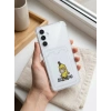 VipMarketim Samsung Galaxy A56 Boş Yapma Muz Detaylı Kart Bölmeli Şeffaf Telefon Kılıfı
