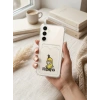 VipMarketim Samsung Galaxy S24 Boş Yapma Muz Detaylı Kart Bölmeli Şeffaf Telefon Kılıfı