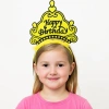 VipMarketim Sarı Happy Birthday Prenses Tacı – Doğum Günü Taç Aksesuarı
