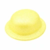 VipMarketim Sarı Simli Melon Şapka | İnce Plastik Glitter Yetişkin Parti Şapkası