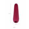 VipMarketim Satisfyer Curvy 1 Connect App Vakum Dalgası Klitoris Vibratörü, silikon, kırmızı, 14,3 cm
