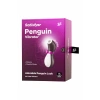 VipMarketim Satisfyer Penguin Vakum Dalgası Klitoris Vibratörü, Silikon, Siyah, 11,5 Cm