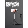 VipMarketim Selfie Çubuğu Tripod Bluetooth Kumandalı Selfie Çubuğu Telefon Tutucu