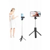 VipMarketim Selfie Çubuğu Tripod Bluetooth Kumandalı Selfie Çubuğu Telefon Tutucu