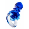 VipMarketim Sexus Glass anal kılıfı, cam, mavi, 16 cm, Ø 3,5 cm