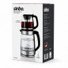 VipMarketim Sinbo 2si 1 Arada Çaycı - Kettle - 2.0L + 1.2L Kapasite - Cam Gövde