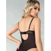 VipMarketim  Siyah Dantel İşlemeli Özel Bölgesi Açık Fantezi Body Jartiyer Takımı