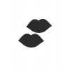 VipMarketim  Siyah Dudak Şeklinde Fantezi Göğüs Ucu Kapatıcı