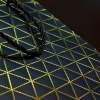 VipMarketim Siyah Geometrik Desenli Mini Boy Karton Hediye Çantası