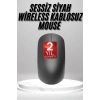 VipMarketim Siyah Kablosuz Mouse Wireless Mouse Minimal Tasarım