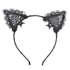VipMarketim Siyah Kedi Dantel Taç + Eldiven Seti – Parti, Dans ve Kostüm Kombini