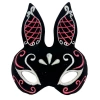 VipMarketim Siyah Süet Tavşan Maskesi Simli
