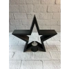 VipMarketim Siyah Yıldız Şeklinde Mumluk Loş Işık Dekor Aksesuarı