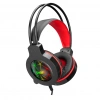 VipMarketim SNOPY SN-GX7 CRAZY Kablolu 3.5mm Jac USB Rainbow Aydınlatma Gaming Mikrofonlu Kulaklık (Siyah)(1923)
