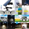 VipMarketim Solar Panelli Uzaktan Kumandalı 122 LED Bahçe Aydınlatması