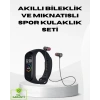 VipMarketim Spor Bileklik + Kablosuz Bluetooth Kulaklık Fitness Seti