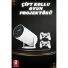 VipMarketim Taşınabilir Android Projeksiyon Ayaklı Çift Kollu 4K Çözünürlüklü Sinema Projeksiyonu